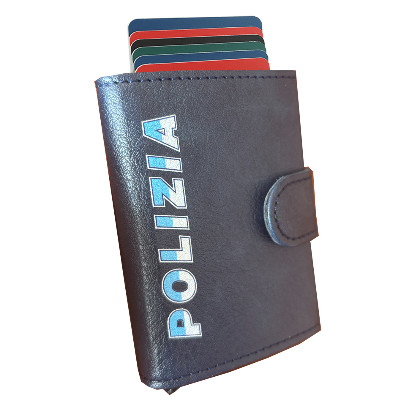 Portafoglio BLU ECOPELLE Polizia