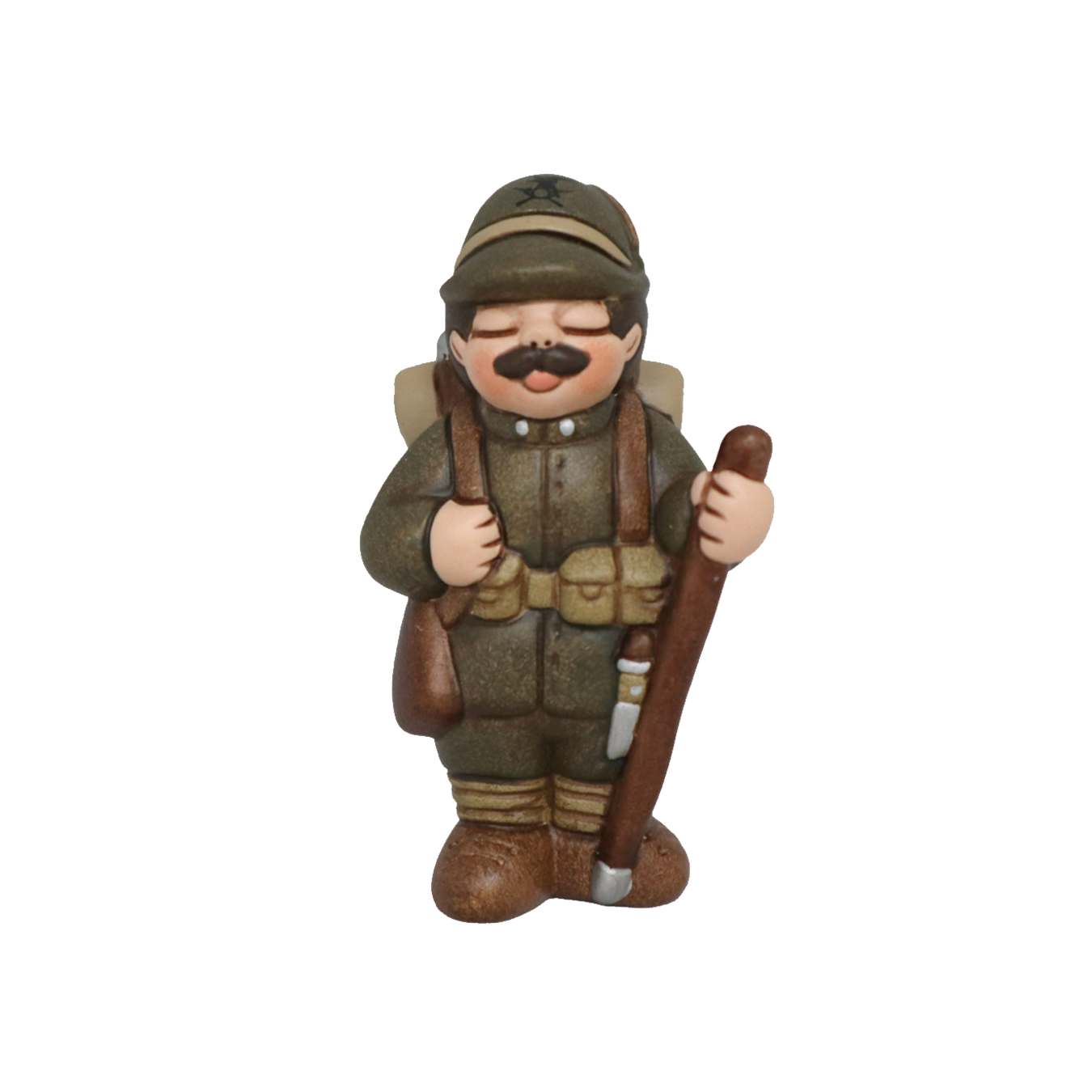 STATUETTA ALPINO 15-18 IN UNIFORME DI MARCIA H 7.5 CM