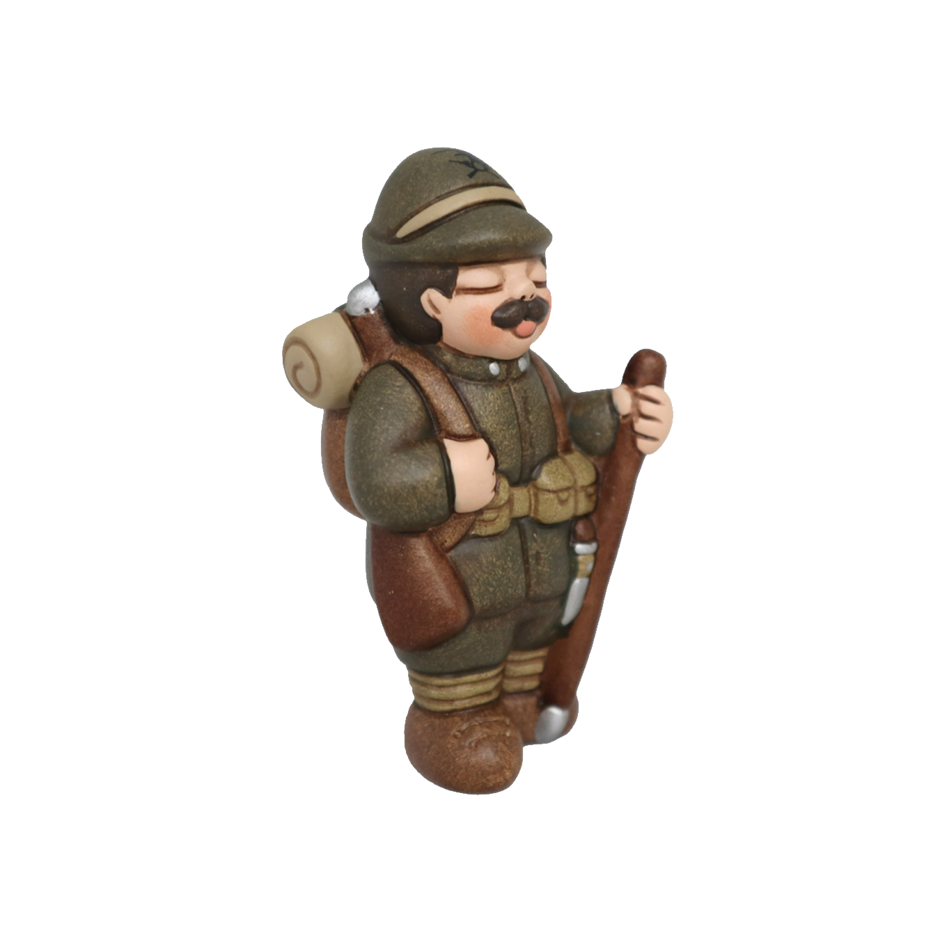 STATUETTA ALPINO 15-18 IN UNIFORME DI MARCIA H 7.5 CM