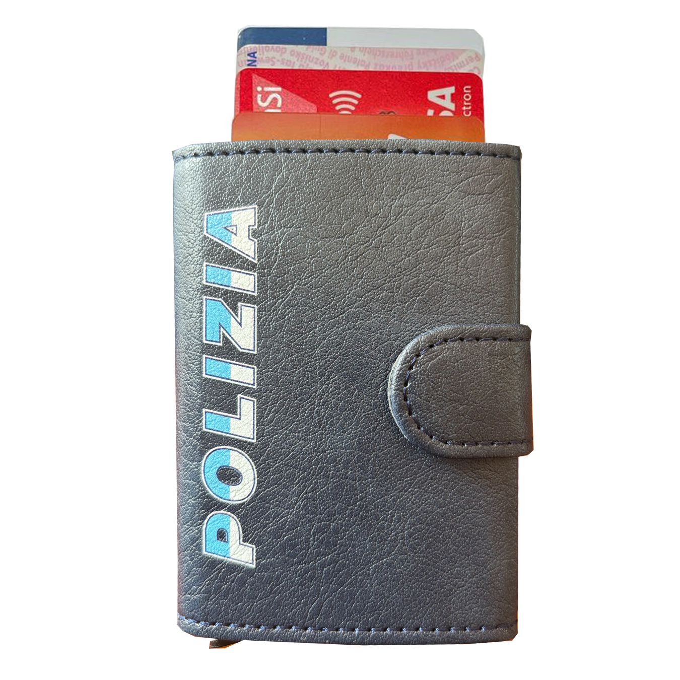 Portafoglio BLU ECOPELLE Polizia