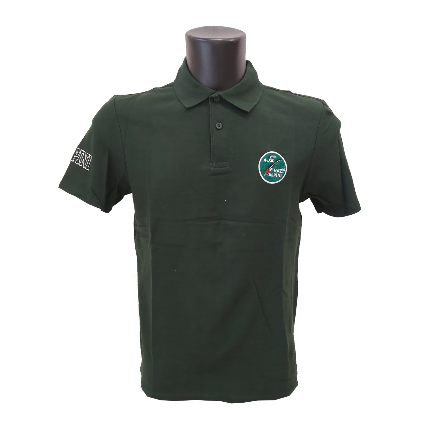 POLO MANICA CORTA CON LOGO ANA LATO CUORE E SCRITTA ALPINI SU MANICA DX