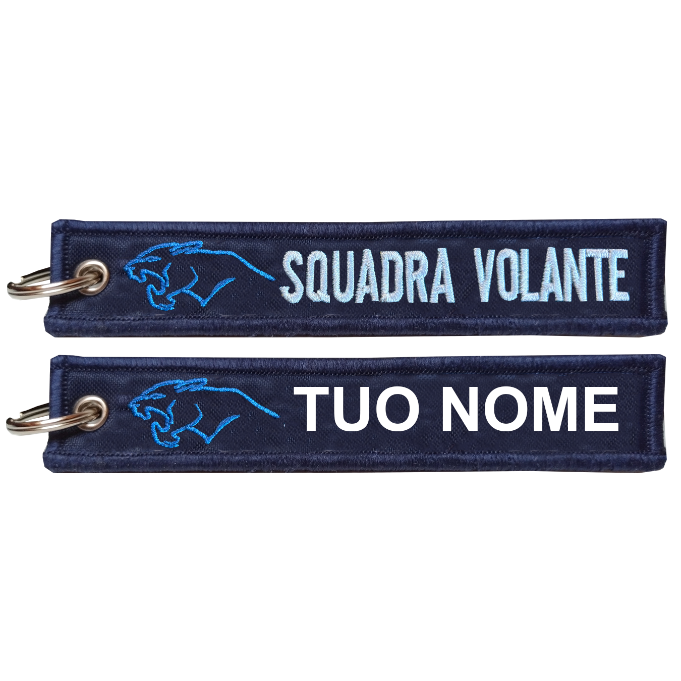 Portachiave personalizzato ricamato Squadra Volante