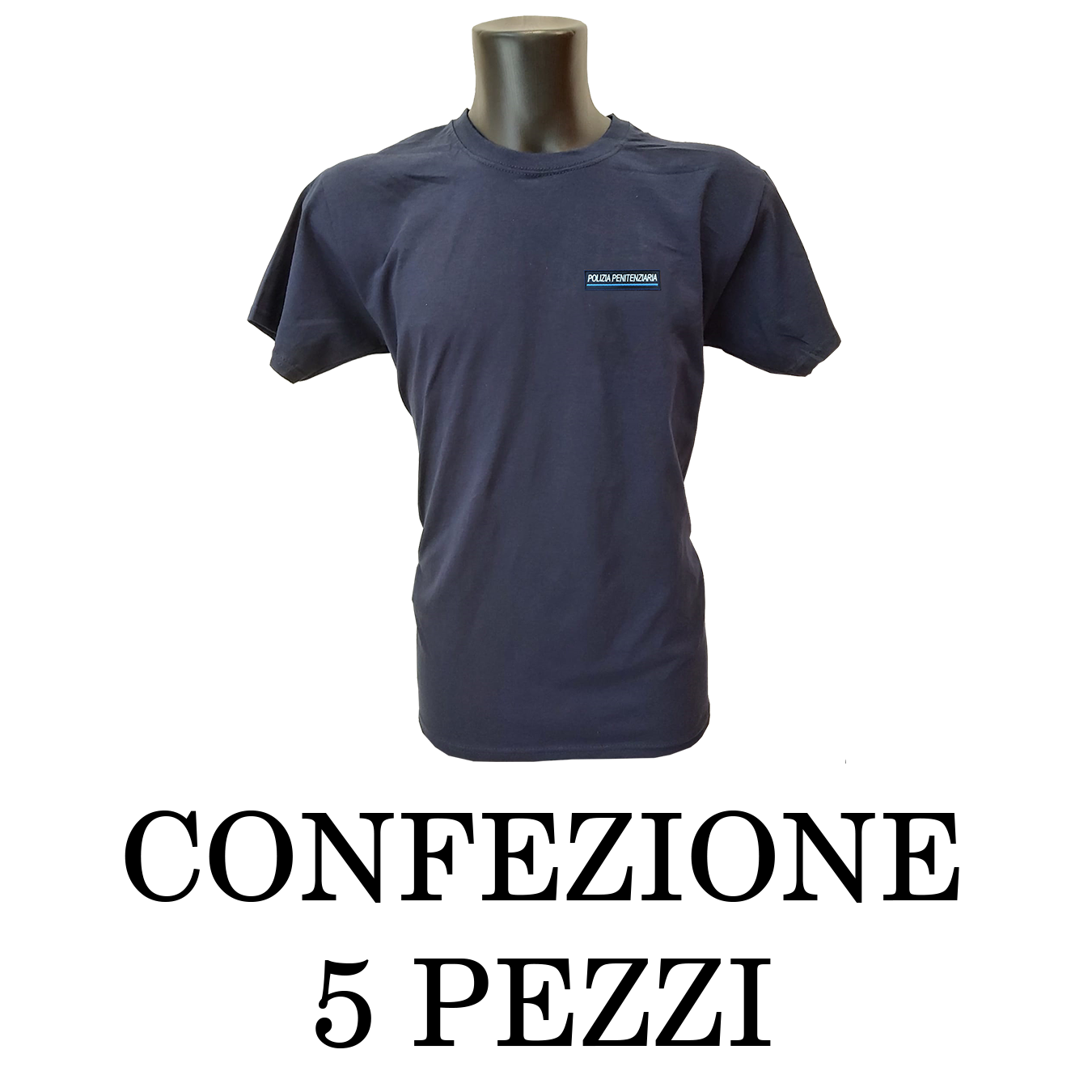 Confezione 5 t-shirt Polizia Penitenziaria