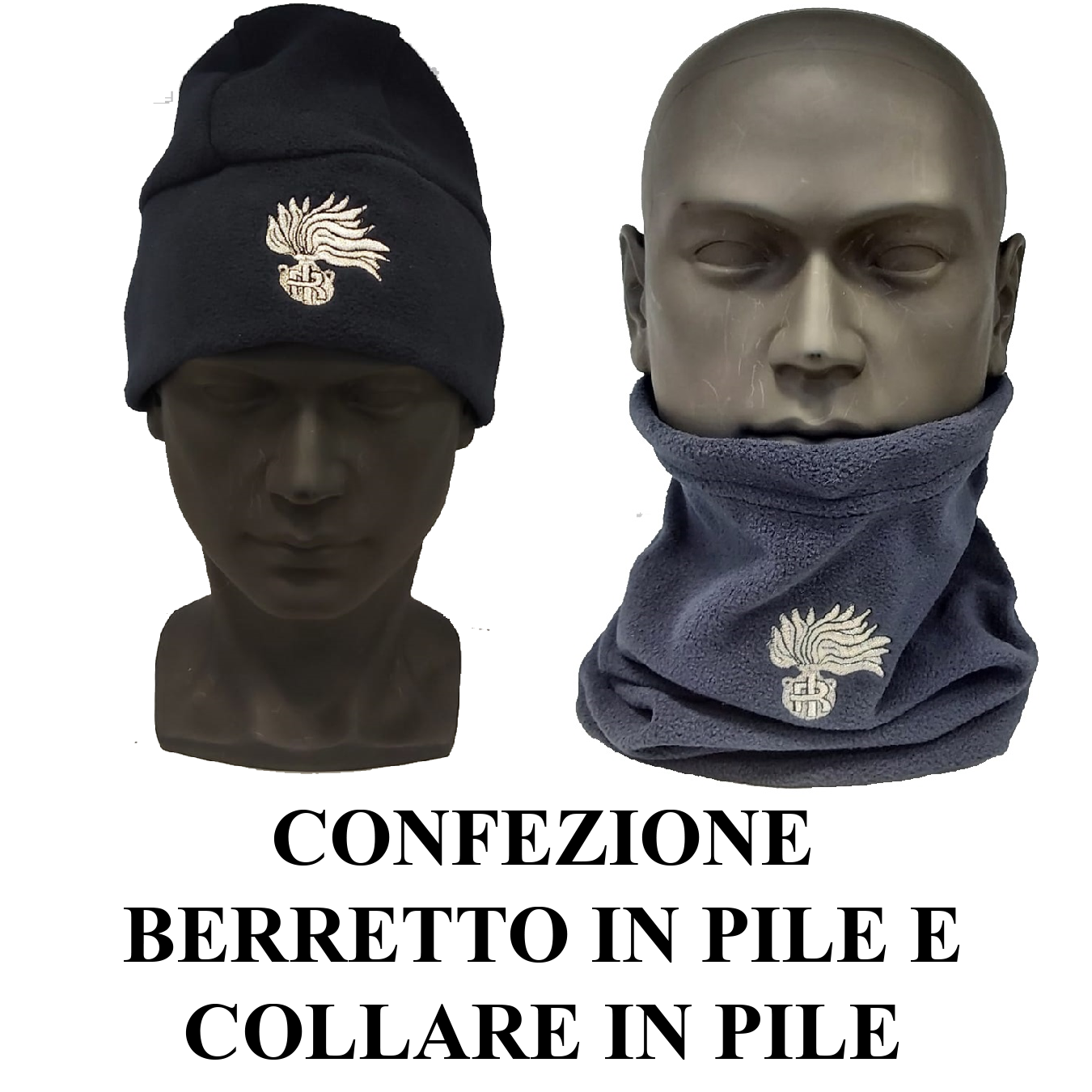 CONFEZIONE Berrettino in pile + Collare in pile