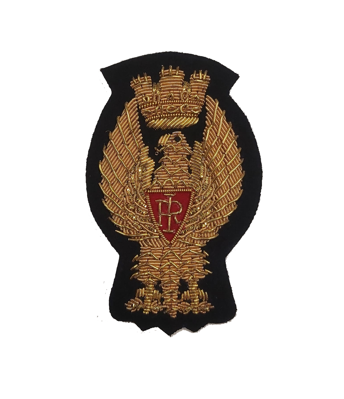 Fregio aquila Polizia di Stato ricamato in canuttiglia