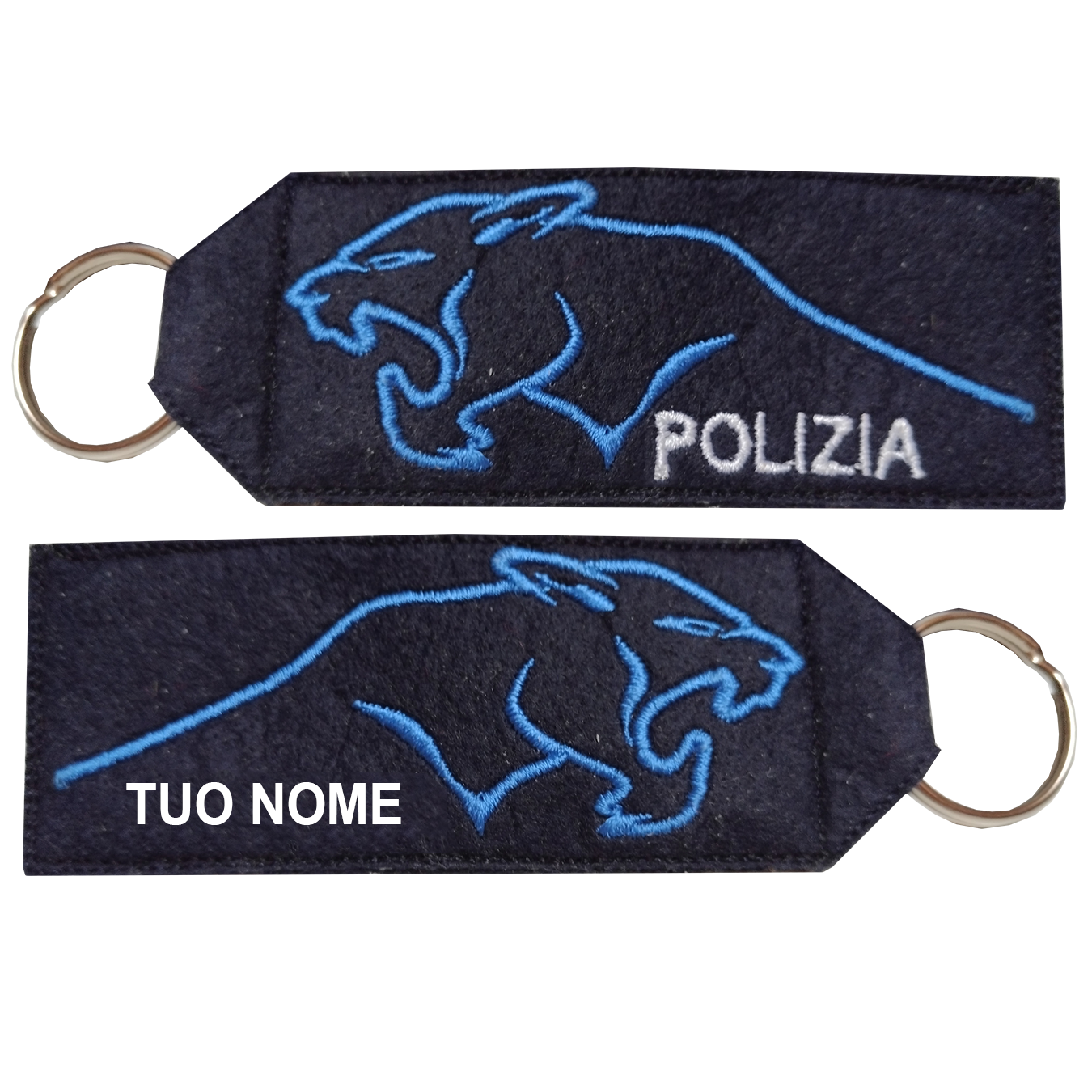 Portachiave squadra volante rettangolare personalizzato