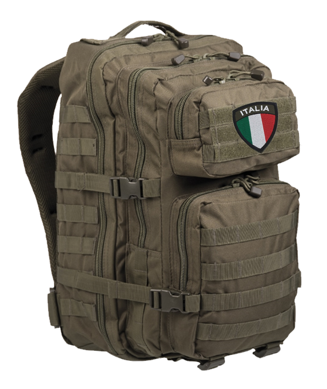 Zaino verde oliva OD - patch Italia omaggio