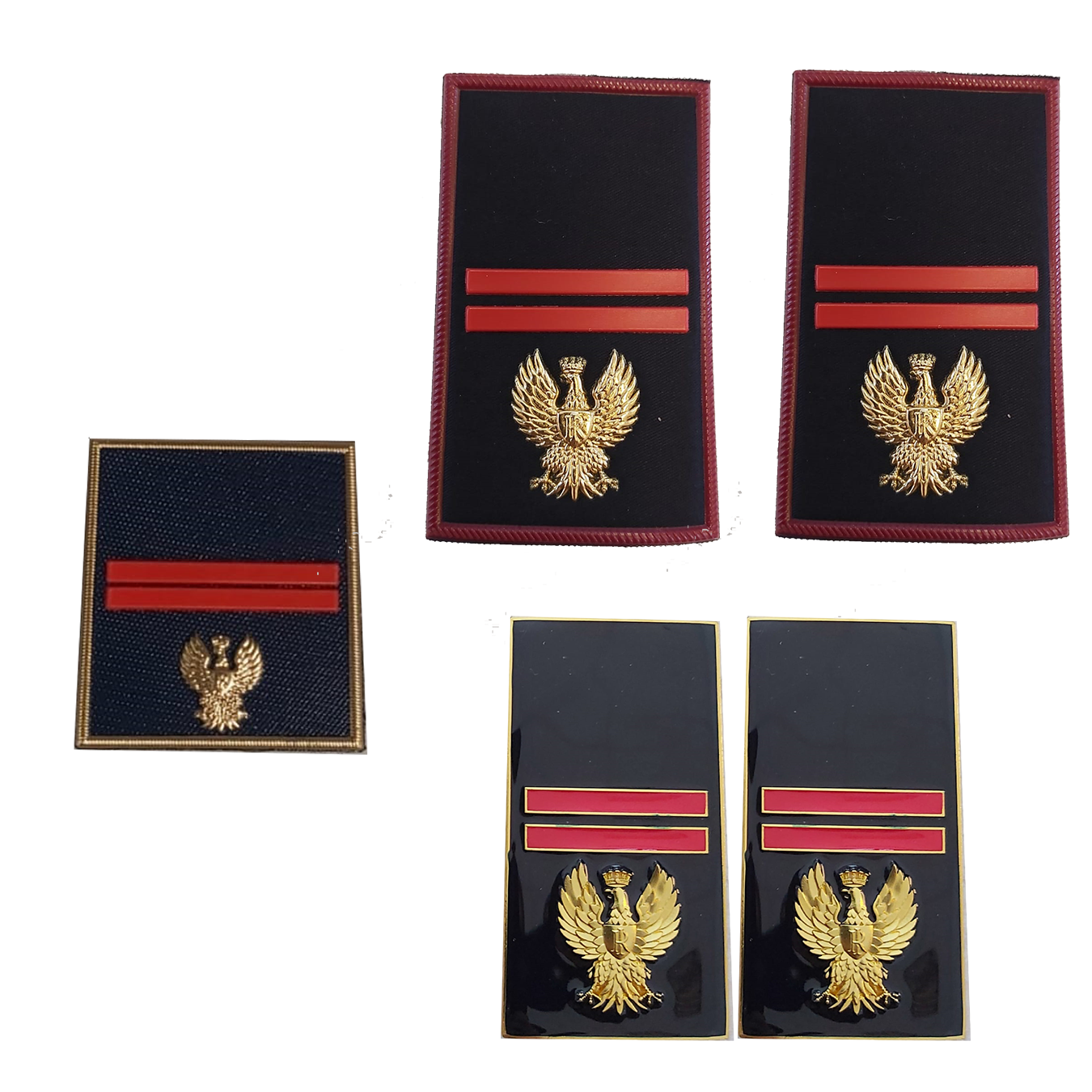 KIT Gradi velcro - tubolare - metallo Polizia di Stato