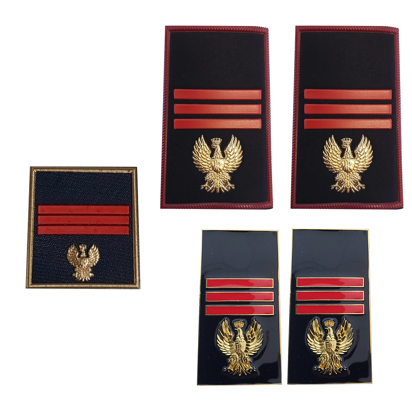 KIT Gradi velcro - tubolare - metallo Polizia di Stato