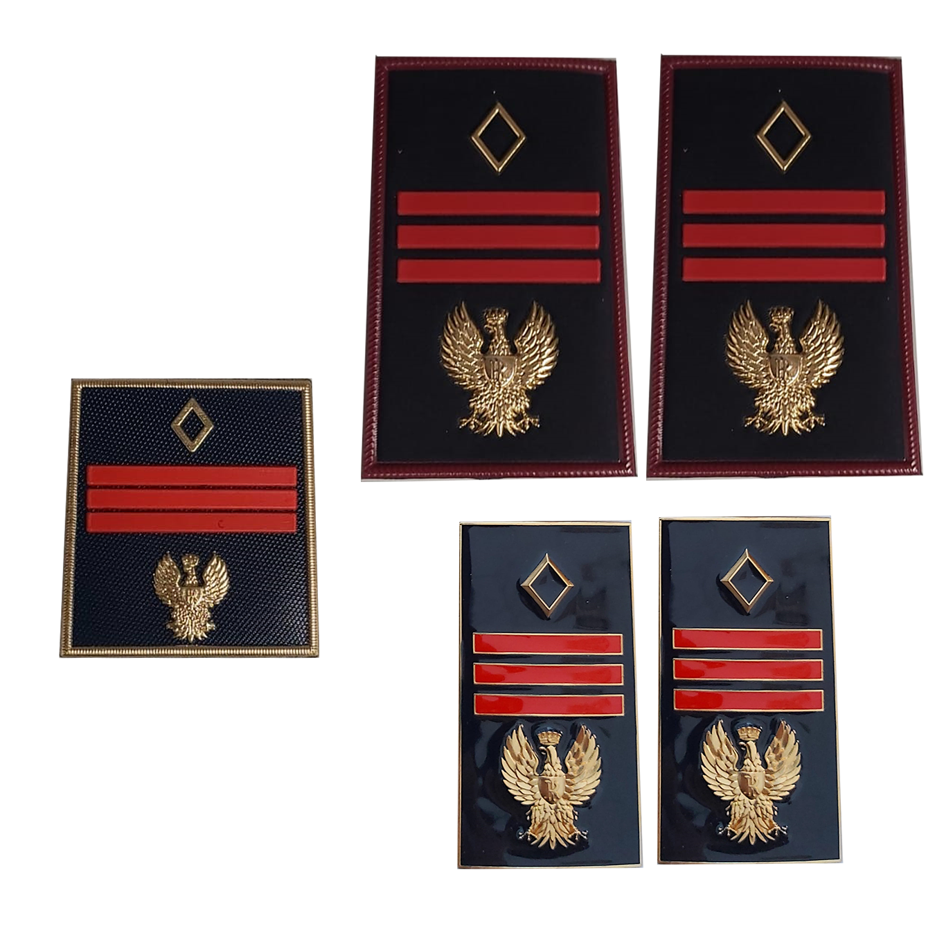 KIT Gradi velcro - tubolare - metallo Polizia di Stato