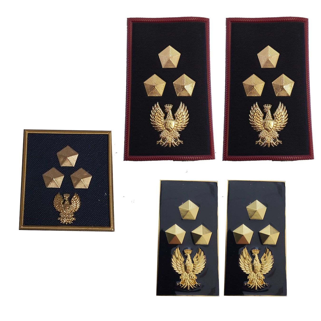 KIT Gradi velcro - tubolare - metallo Polizia di Stato