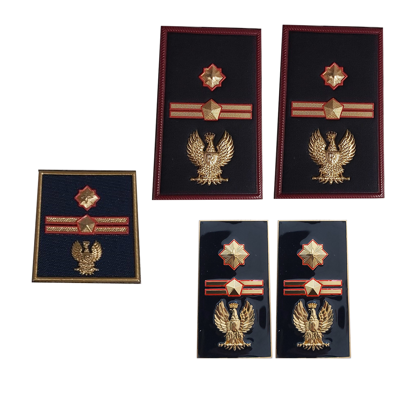KIT Gradi velcro - tubolare - metallo Polizia di Stato