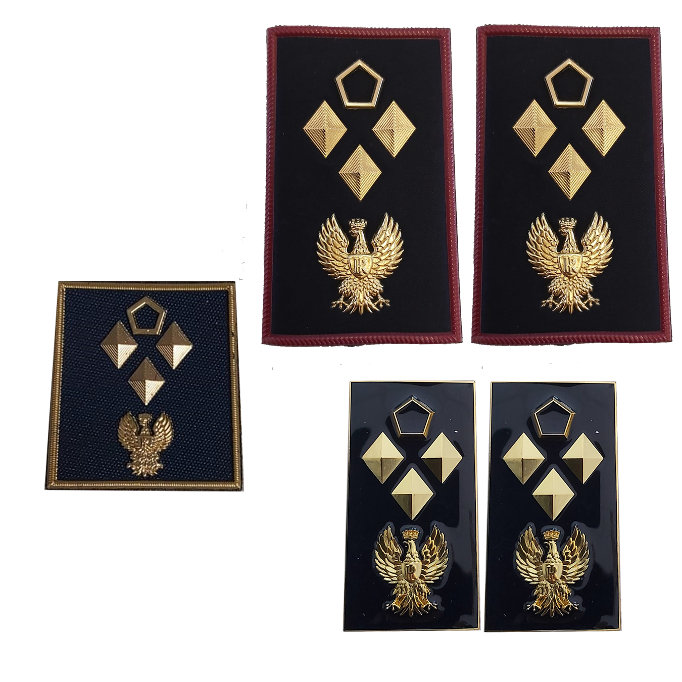 KIT Gradi velcro - tubolare - metallo Polizia di Stato