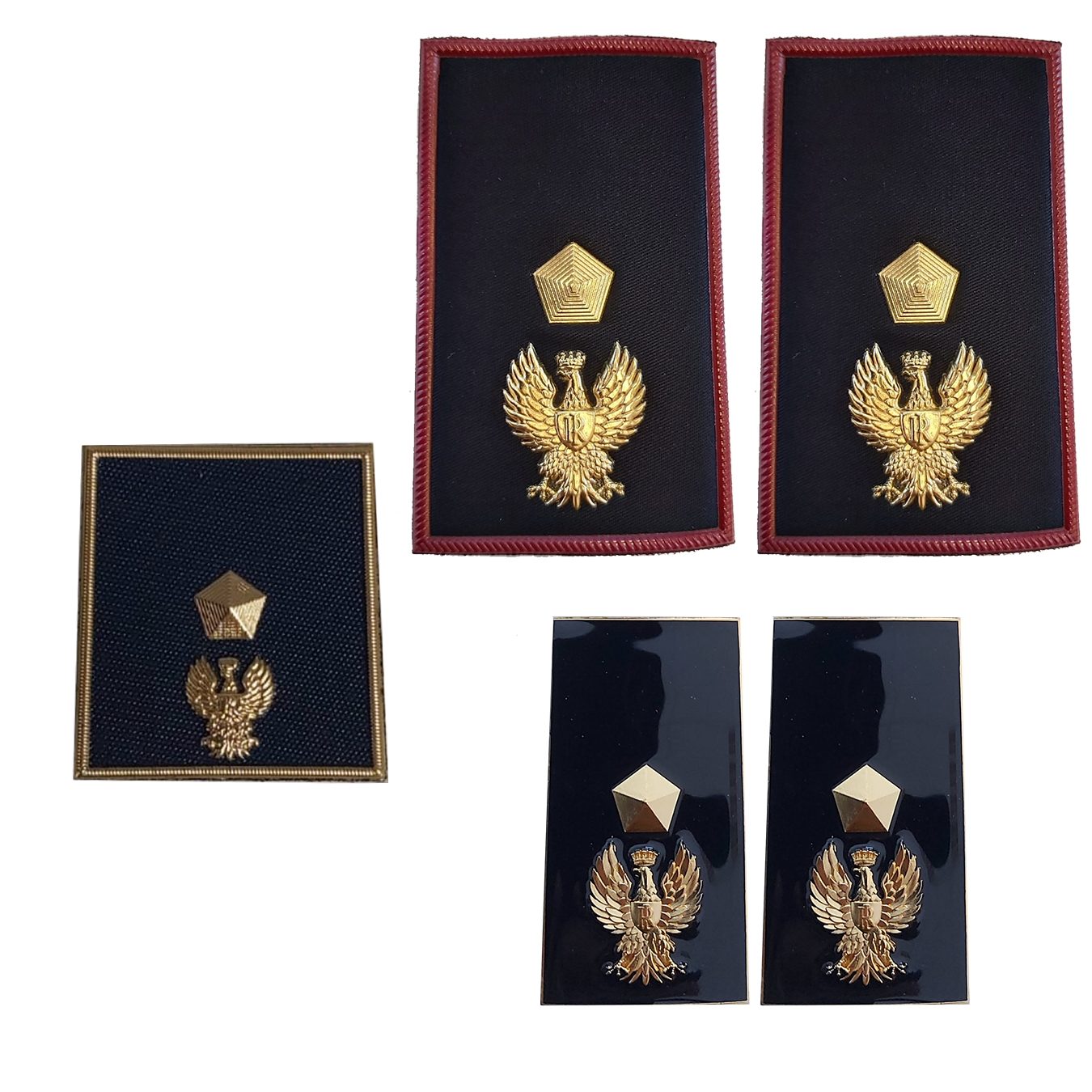 KIT Gradi velcro - tubolare - metallo Polizia di Stato