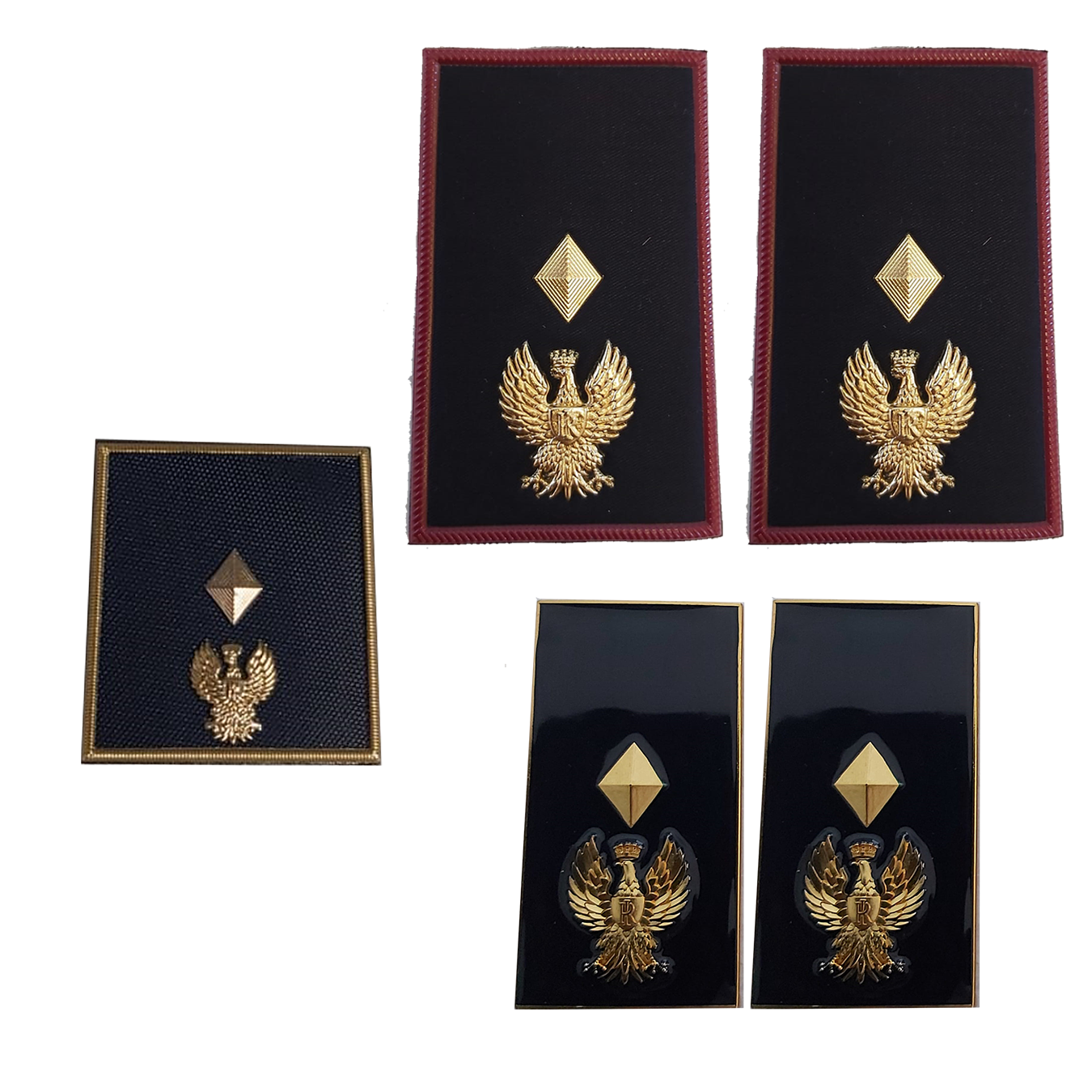 KIT Gradi velcro - tubolare - metallo Polizia di Stato