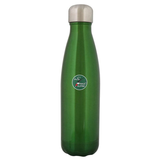 BORRACCIA IN ACCIAIO INOX VERDE 500 ML CON LOGO ANA E SCRITTA ALPINI