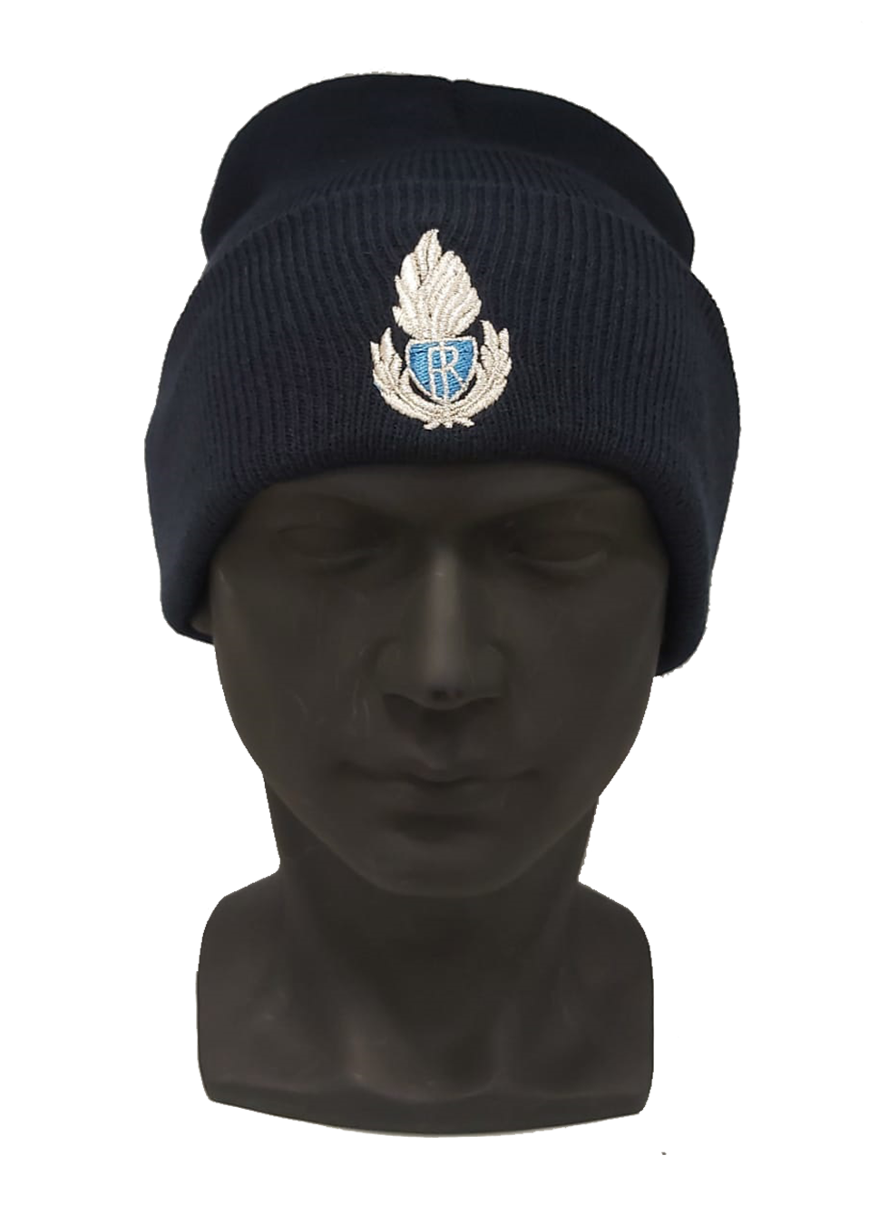 CONFEZIONE Berrettino in maglia solo fregio + Collare in pile