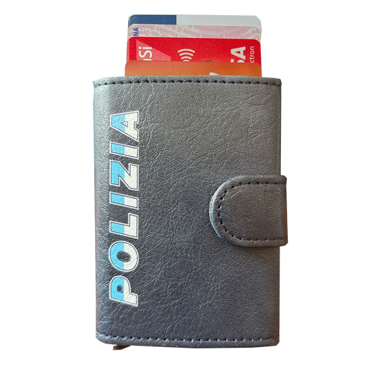 Portafoglio BLU ECOPELLE Polizia