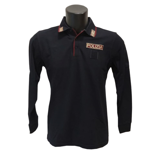 Polo manica lunga Polizia di Stato cotone