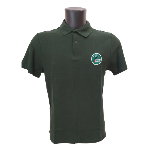POLO MANICA CORTA CON LOGO ANA LATO CUORE E SCRITTA ALPINI SU SCHIENA