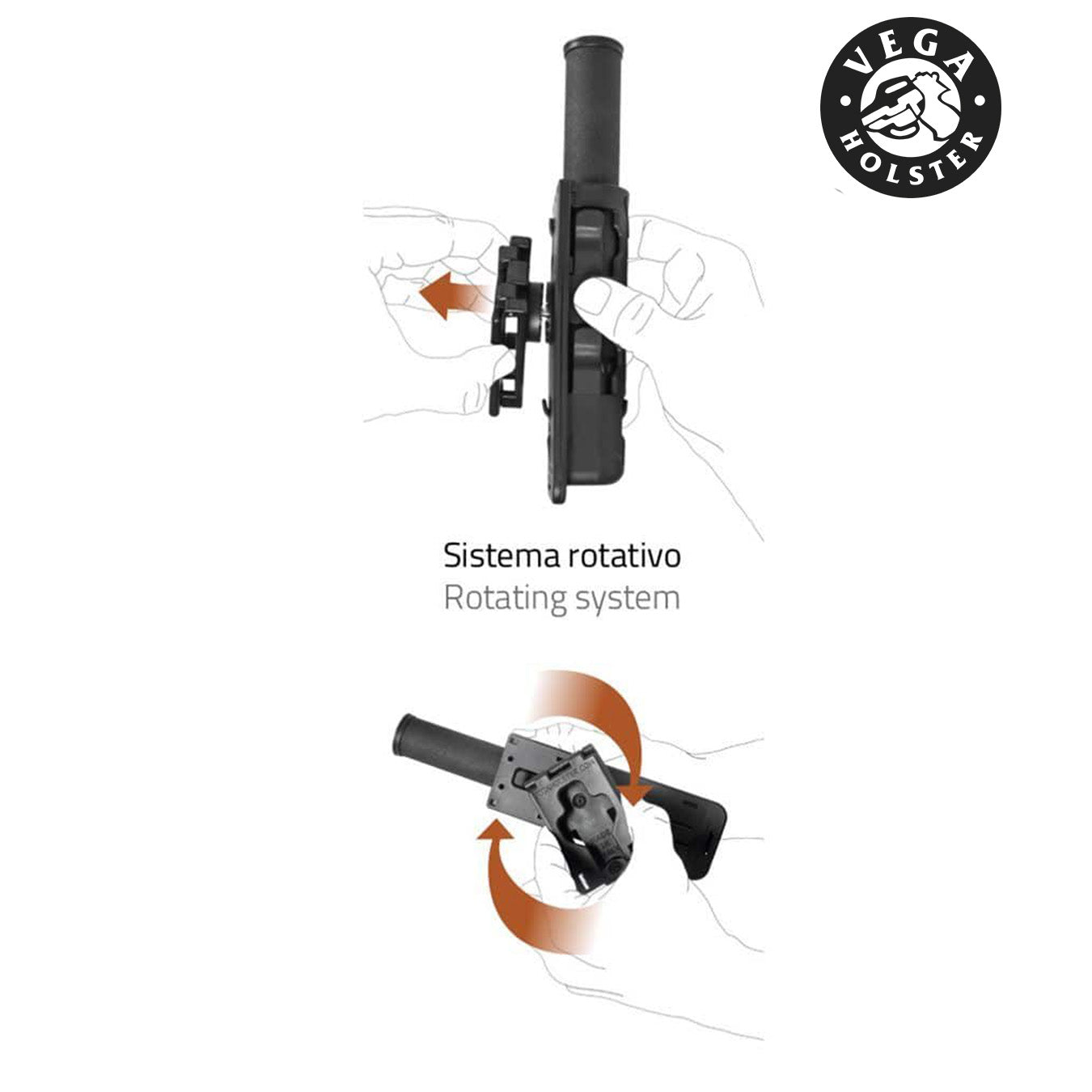 Portabastone 21″ in polimero stampato a iniezione