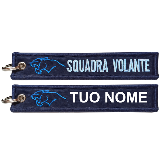 Portachiave personalizzato ricamato Squadra Volante