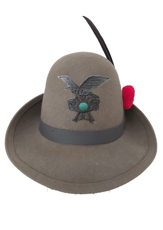 Cappello Alpino truppa completo di Penna-Fregio-Nappina