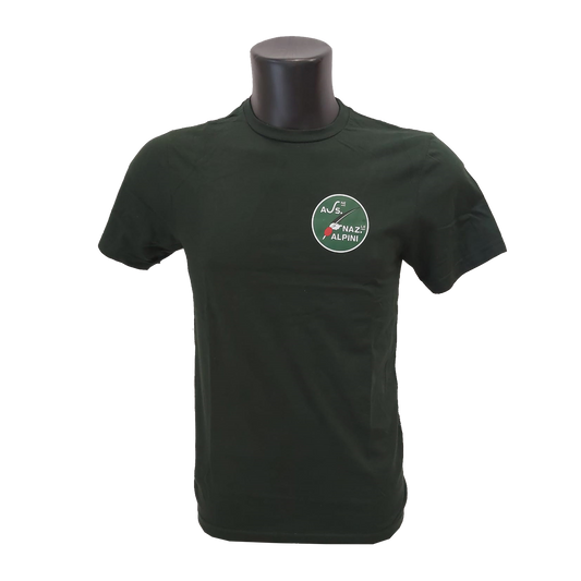 T-SHIRT CON LOGO ANA LATO CUORE E SCRITTA ALPINI 1872 SU SCHIENA