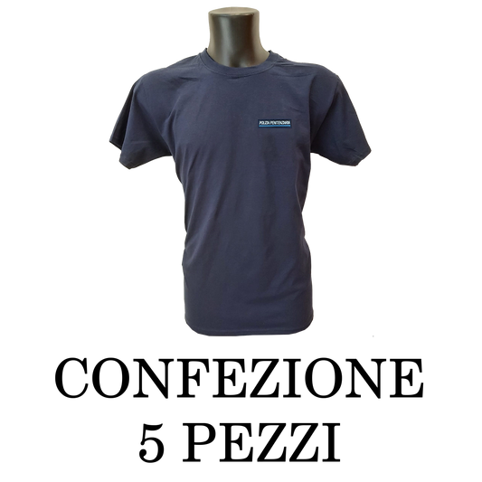 Confezione 5 t-shirt Polizia Penitenziaria