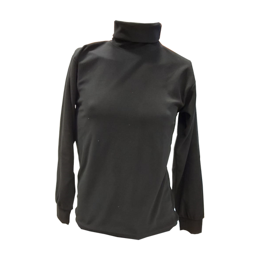 Maglione in pile a collo alto nero