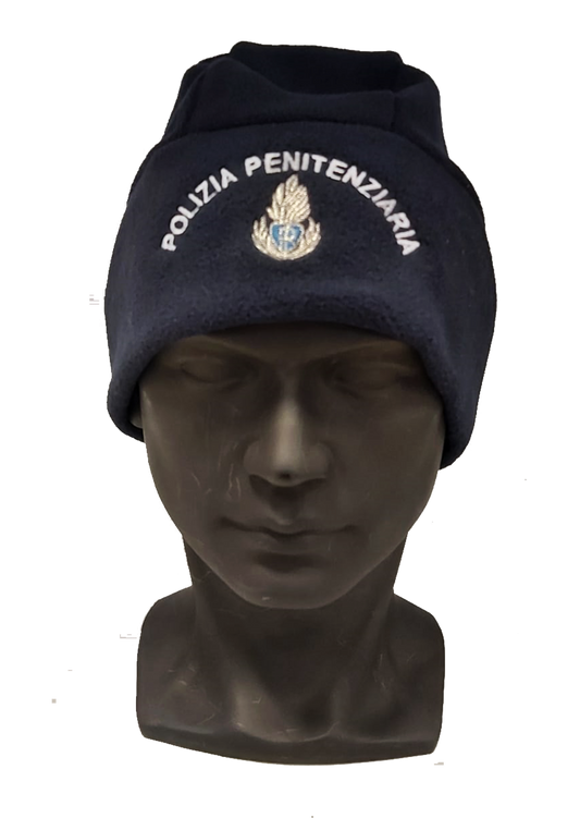 Berrettino pile Polizia Penitenziaria fregio più scritta