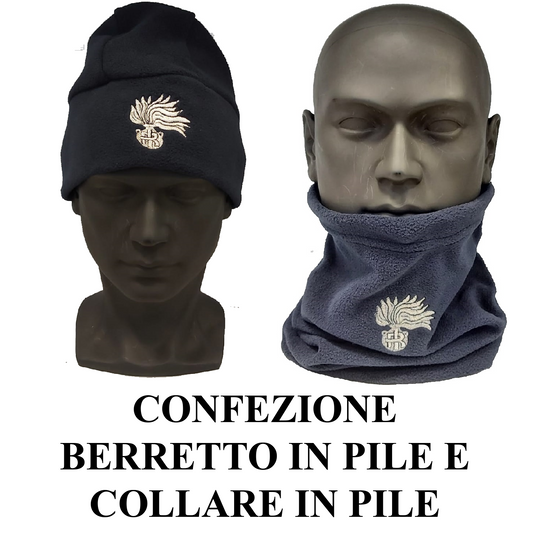 CONFEZIONE Berrettino in pile + Collare in pile