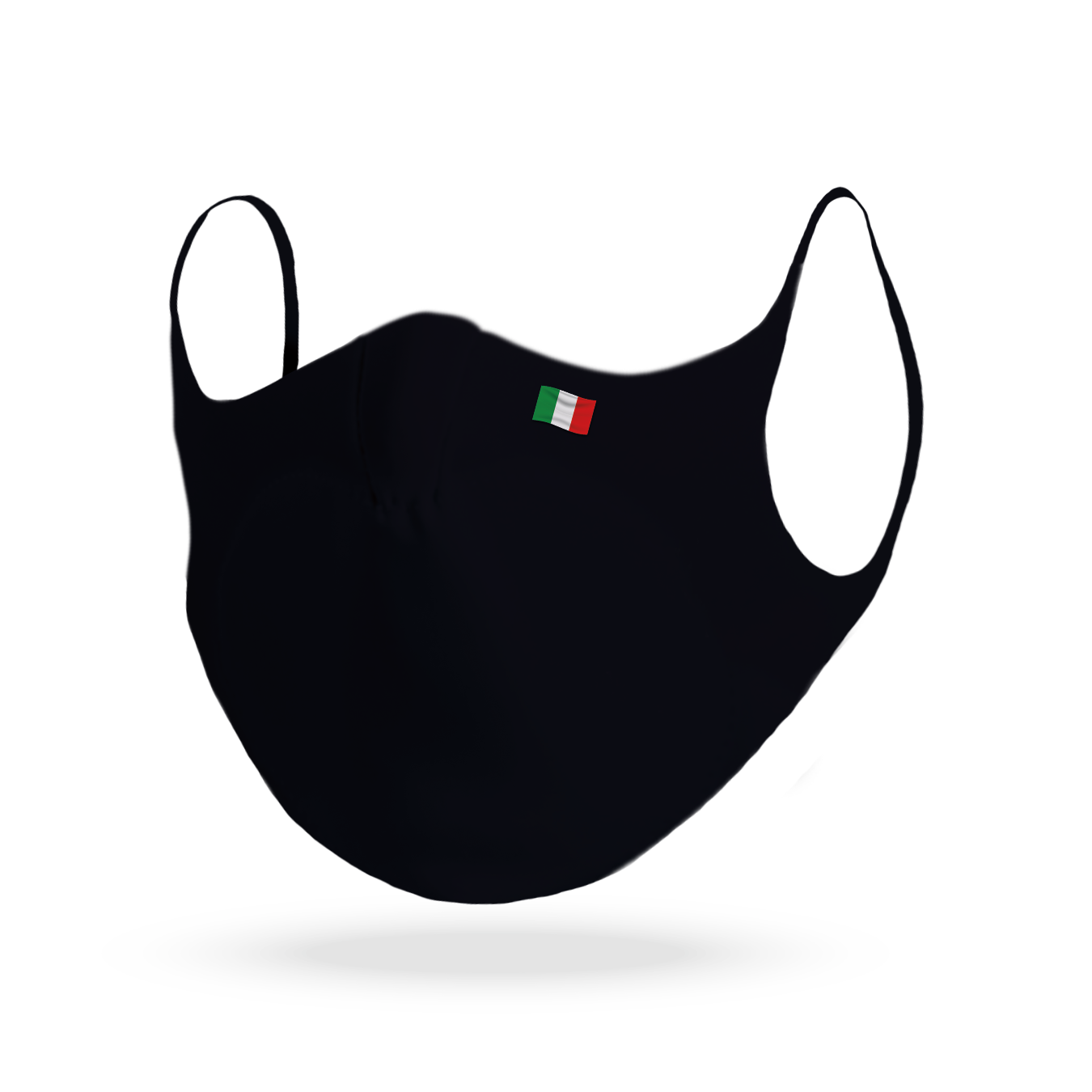 Mascherina personalizzata con Iniziali bandiera italia nera