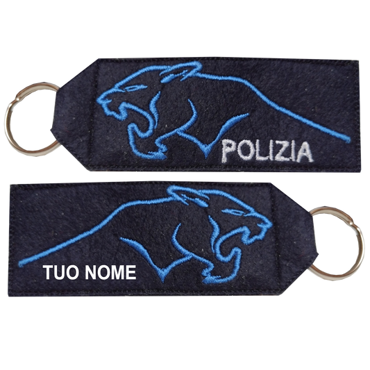 Portachiave squadra volante rettangolare personalizzato