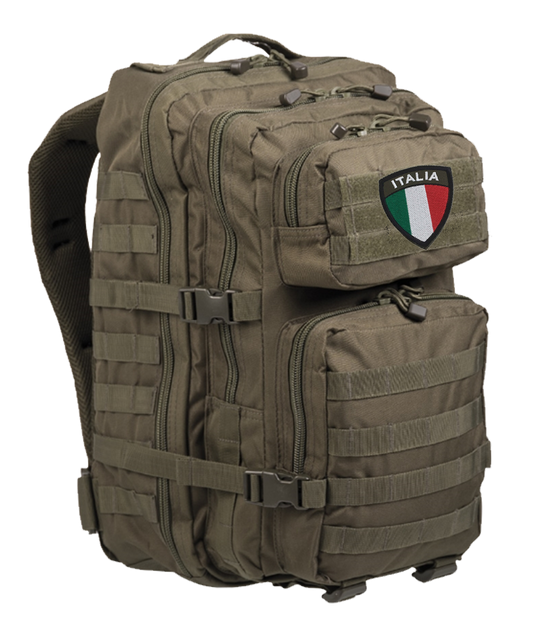 Zaino verde oliva OD - patch Italia omaggio