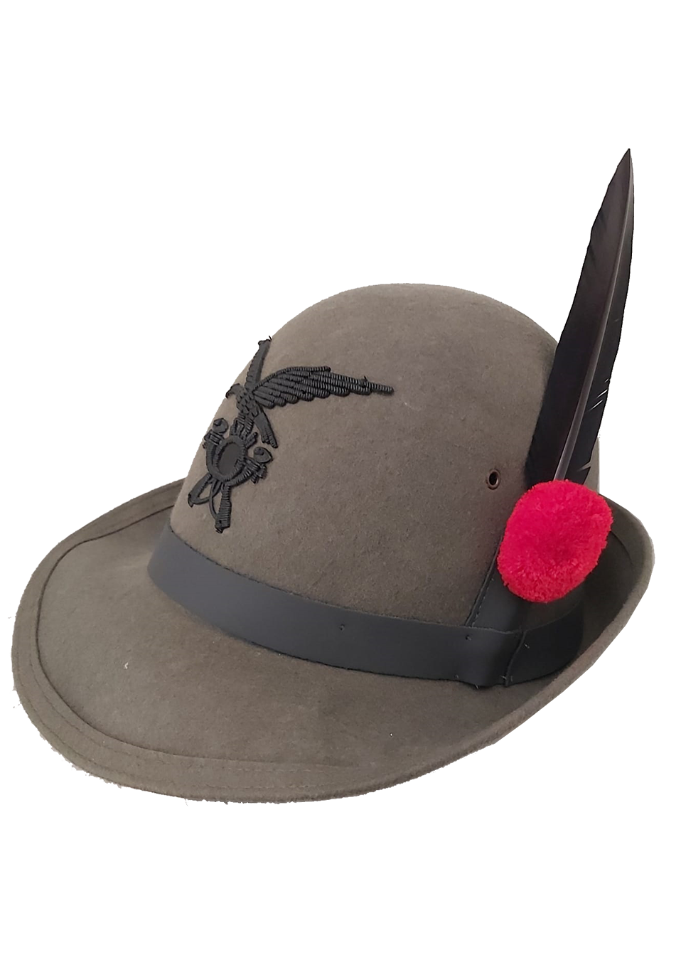 Cappello Alpino truppa completo di Penna-Fregio-Nappina